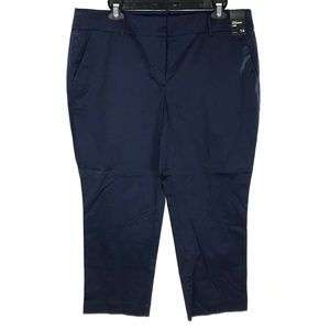 New York & Company Navy Straight Leg Cropped Pants
